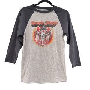Rumple Minze Women's Graphic T Shirt Two Tone Grey Size Small
